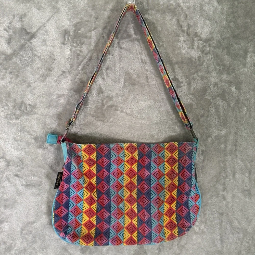 Fantasticats Laurel Burch Cat Medium Canvas Scoop Purse Tote Bag Handbag READ